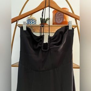 Abercrombie & Fitch Black Tie Neck Dress